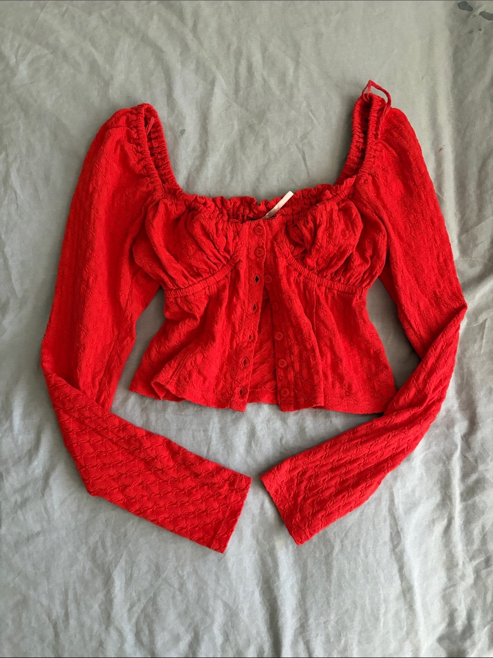 Free people Long-Sleeve Sweetheart Crop Top